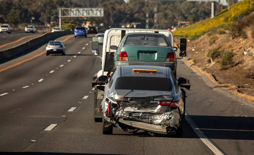 Photo of a car on the tow truck